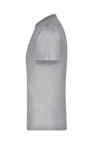 Gri Melanj Bisiklet Yaka Tişört